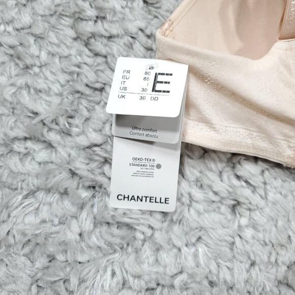 Chantelle C Ideal Back Smoothing Underwire Bra C19510 Beige Nude Size 30DD 30E - Picture 3 of 7